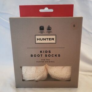 NIB Hunter Kids Boot Socks, Hunter White, 6 Stitch Cable, Size S